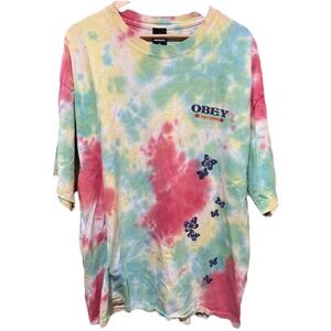 Obey Tie Dye Shirt Mens XXL To the Children Belongs The Night - Streetwear EUC